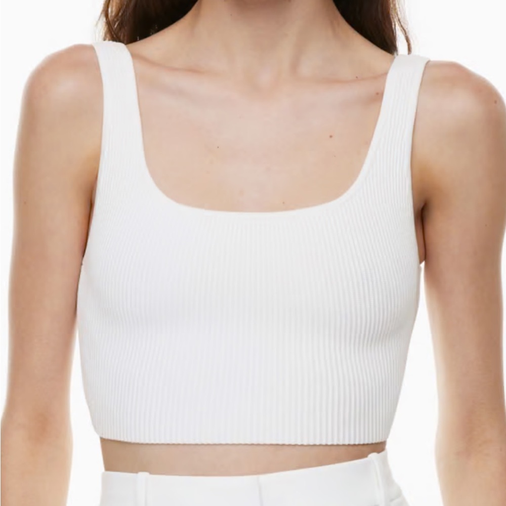 Aritzia - Babaton sculpt knit squareneck cropped tank